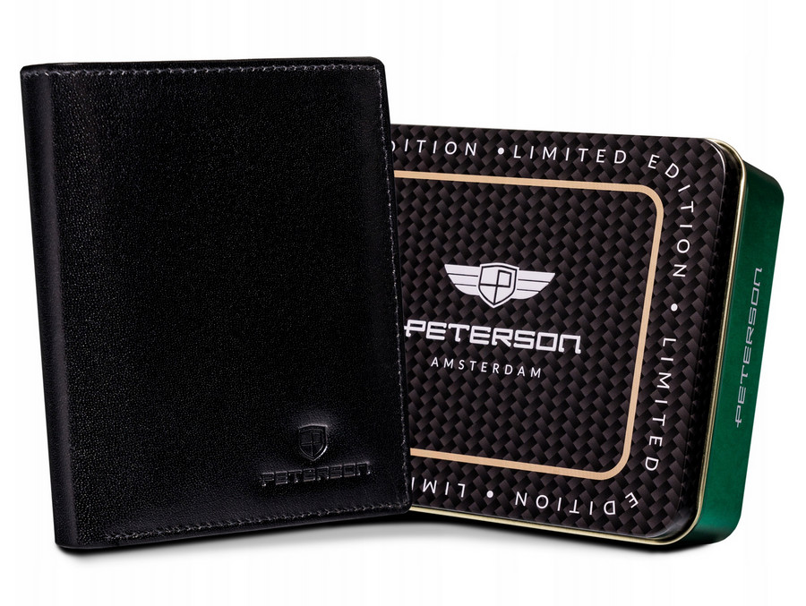 Cartera de cuero grande para hombres en orientación vertical - Peterson