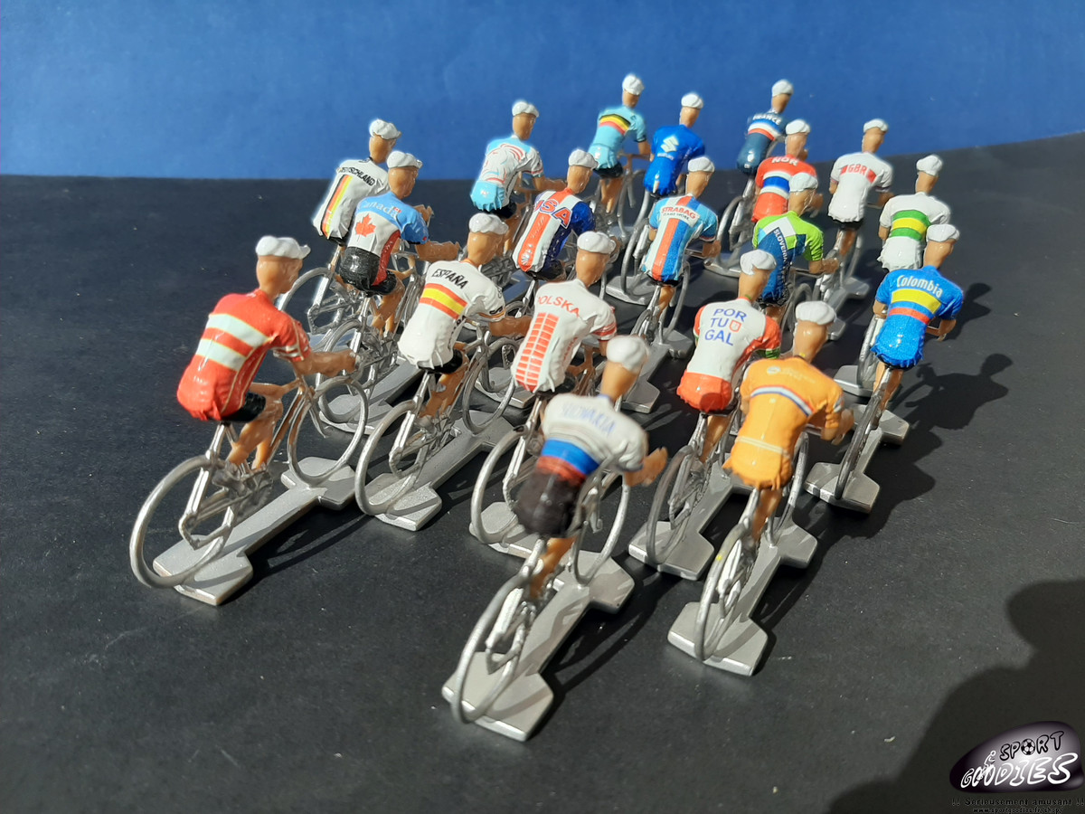 Cyclistes Miniatures Édition Limitée 2021 - 19 Figurines Équipes Nationales Tour de France