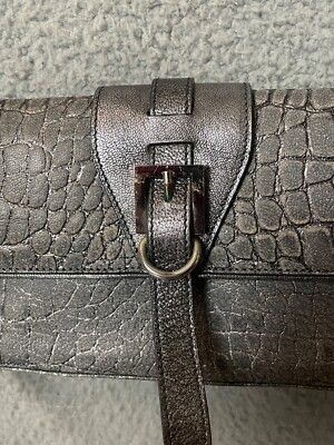 Sondra Roberts Handbag Womens Gray Leather Shoulder Bag