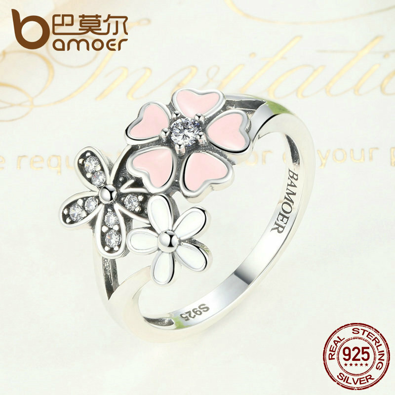 Bamoer Orecchini Fiore Rosa Orecchini In Argento Sterling 925 - Foto 10