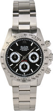 ELGIN watch chronograph Made in Japan Movement Watch Black FK1059S-B Stainless