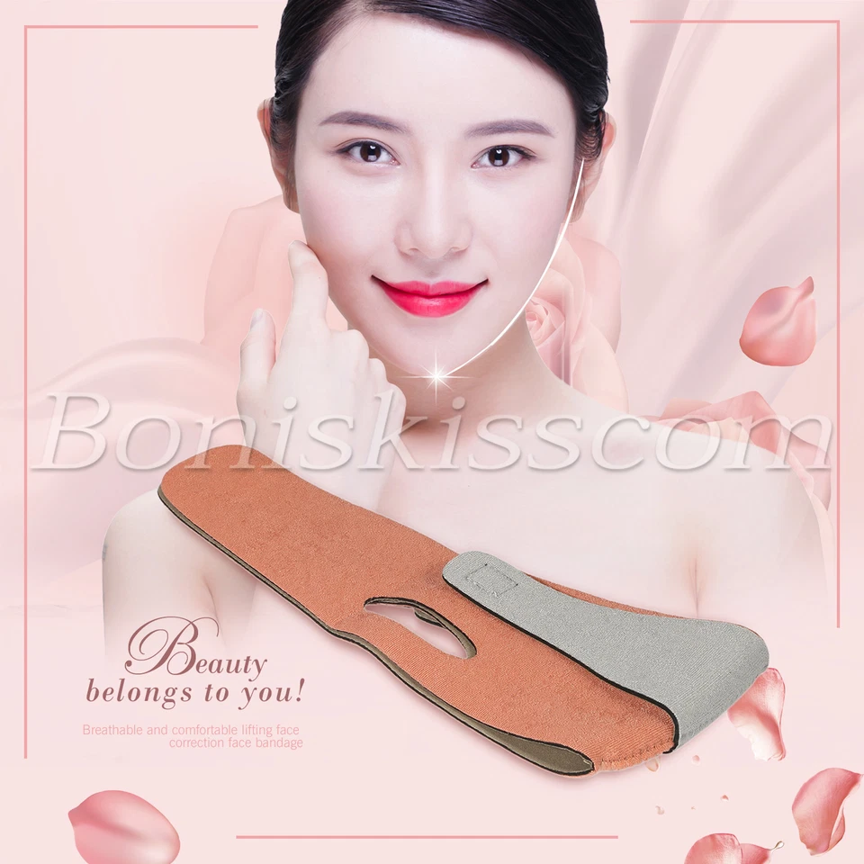 V-line Face Chin Cheek Lift Up Slimming Slim Mask Anti Wrinkle Belt Strap Band - Image 3 of 4