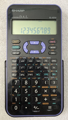 Sharp Advanced D.A.L EL-531XH wissenschaftlicher Taschenrechner mit Deckel