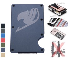Anime Fairy Tail RFID Blocking Metal Wallet Money Clip Metal Credit Card Holder