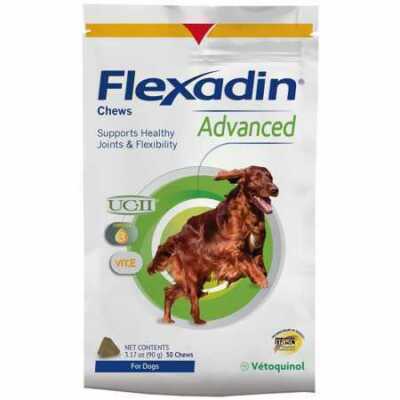 Vetoquinol Flexadin Advanced Dog Hip and Joint Supplement with 30 Chews 2/27