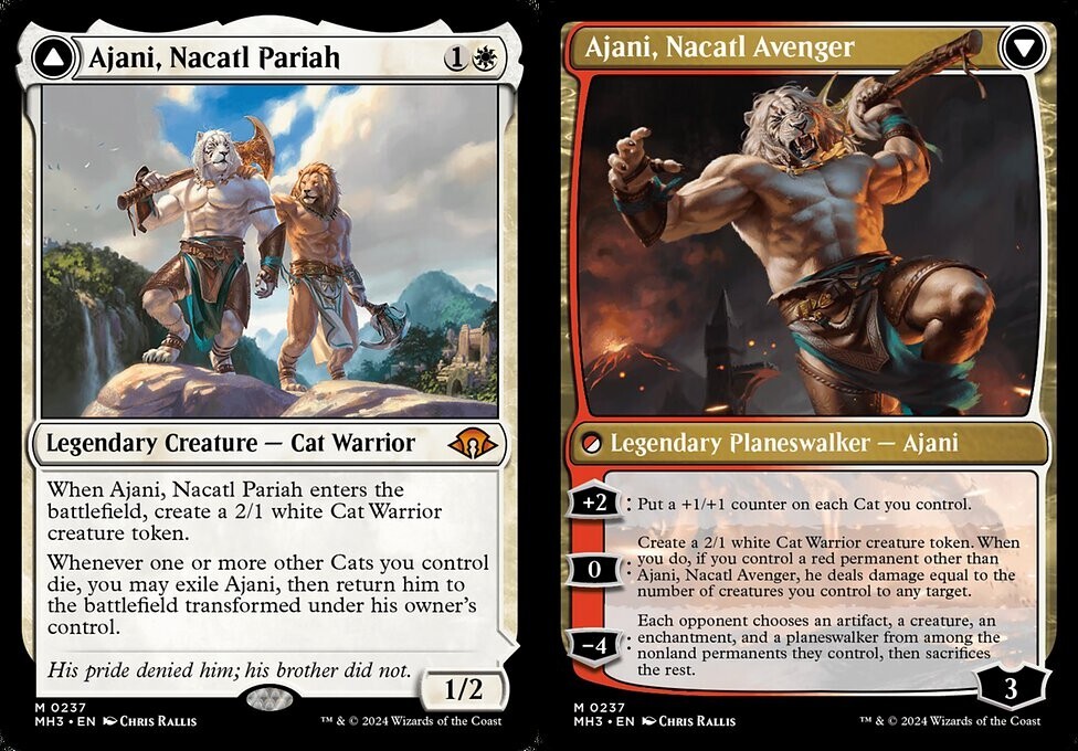 1x Ajani, Nacatl Pariah // Ajani, Nacatl Avenger NM Eng MTG