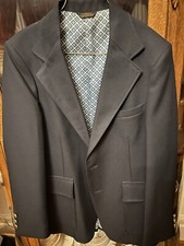 Haggar Men s Navy Suit Coat Sz 40 Reg