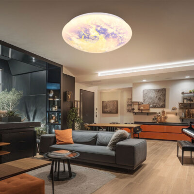 Deckenleuchte Schlafzimmerlampe LED Deckenlampe Wolkenmotiv BigLight
