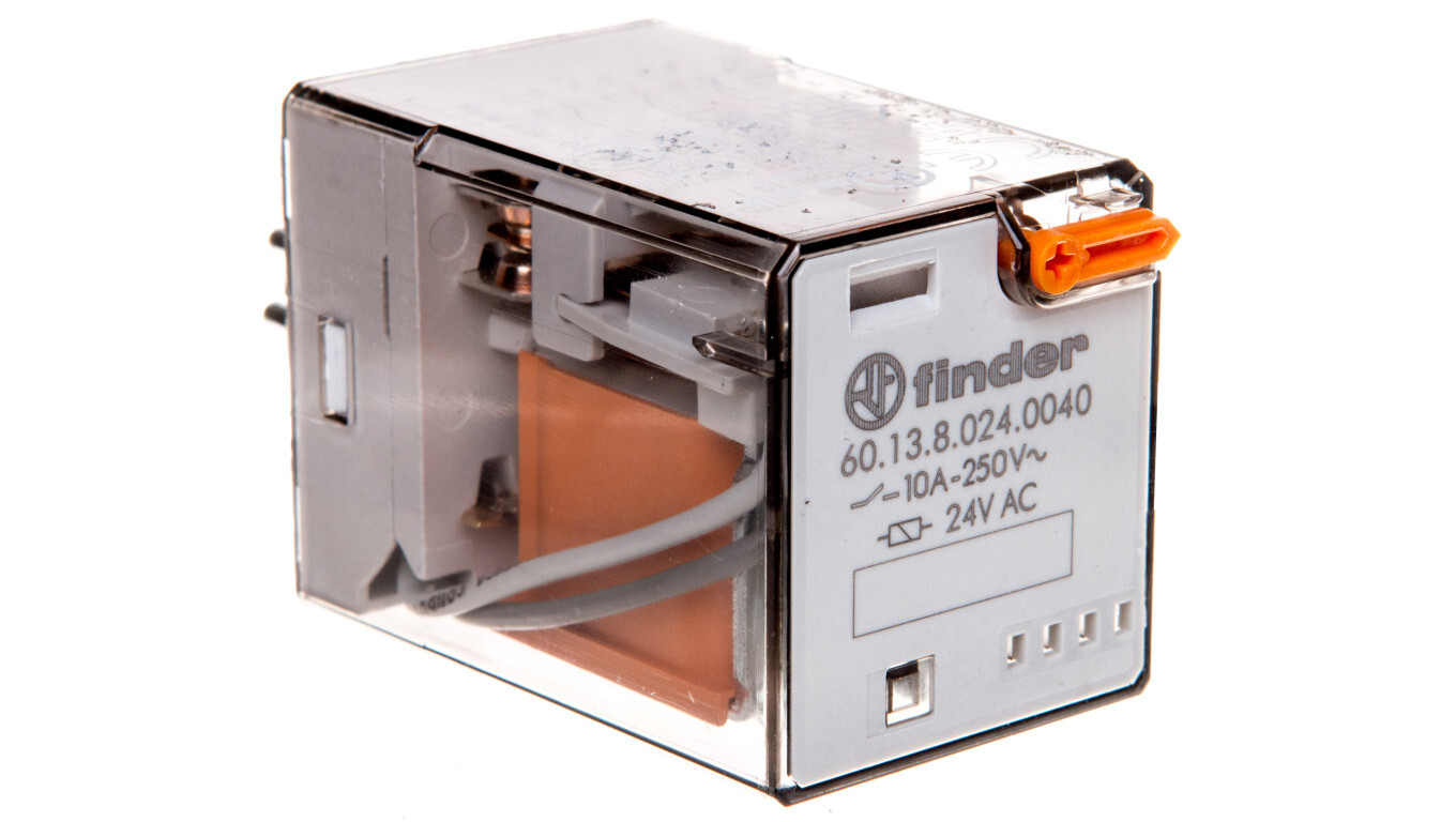 Industrial relay 3P 10A 24V AC AgNi 60.13.8.024.0040 /T2UK