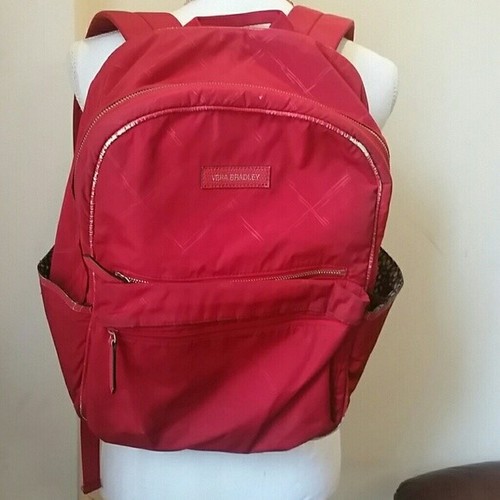 Vera Bradley red preppy poly backpack 