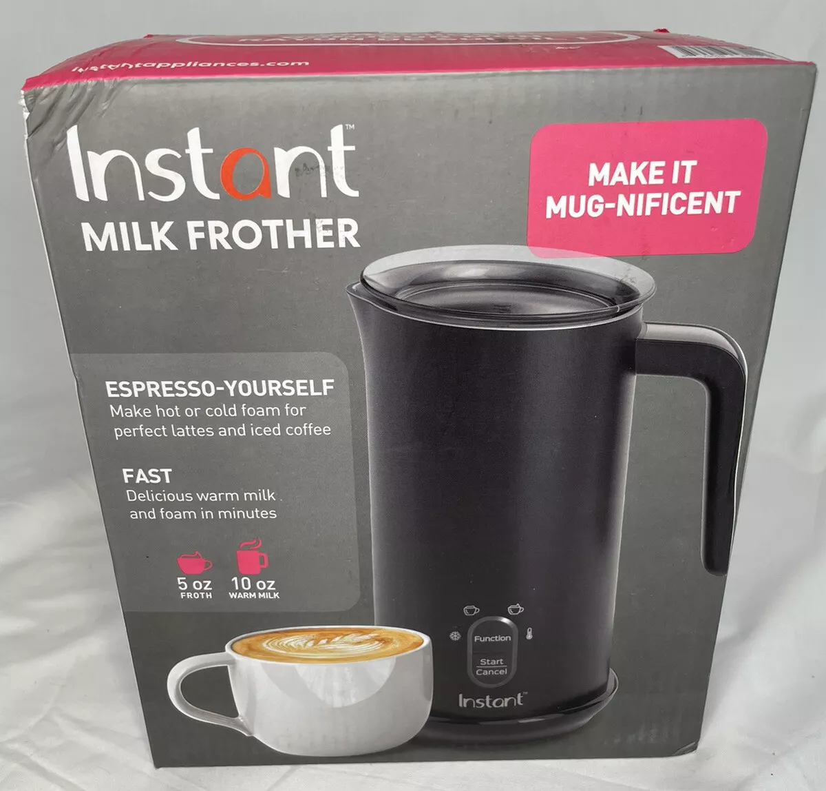 Instant Milk Frother Espresso Latte Coffee Cappuccino - No Frothing Paddle  810028581142