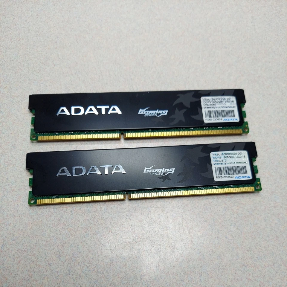 Kit of 2 ADATA AX3U1600GB2G9-2G Gaming RAM 4GB (2GBx2) DDR3-1600 PC3-12800 - Image 2 of 4