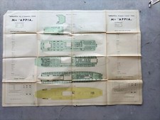 Navi "Adriatica"Soc.di Navigazione- Venezia Marzo 1961-Appia, Grande Manifesto