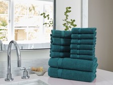 12 Piece Towels Sets Terry Cotton, 2 Bath Towels, 4 Hand Towels,  6 Washcloths