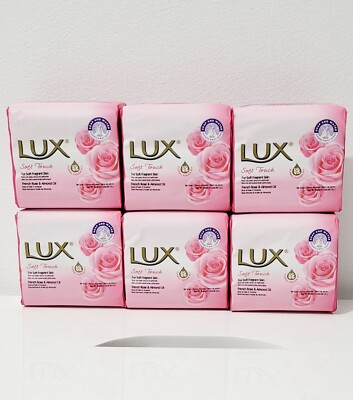 9x Lux Seife Soft Touch 80g French Rose & Mandelöl weich duftend Haut Blüten Neu