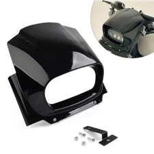Front Headlight Fairing Mask Cowl For Harley M8 Softail Fat Bob FXFB 18-22 Black