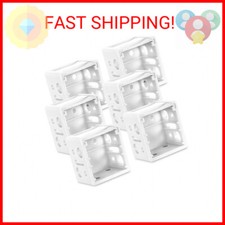 6 Pieces 1 Inch Blind Brackets White Profile Box Mounting Window Blinds Headrail
