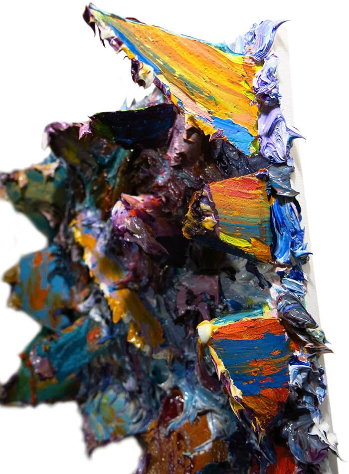 ORIGINAL MODERNO ÓLEO█PINTURA VINTAGE PAISAJE MARINO█ARTE FIRMADO ABSTRACTO OCÉANO█AGUA A Foto 2 de 4