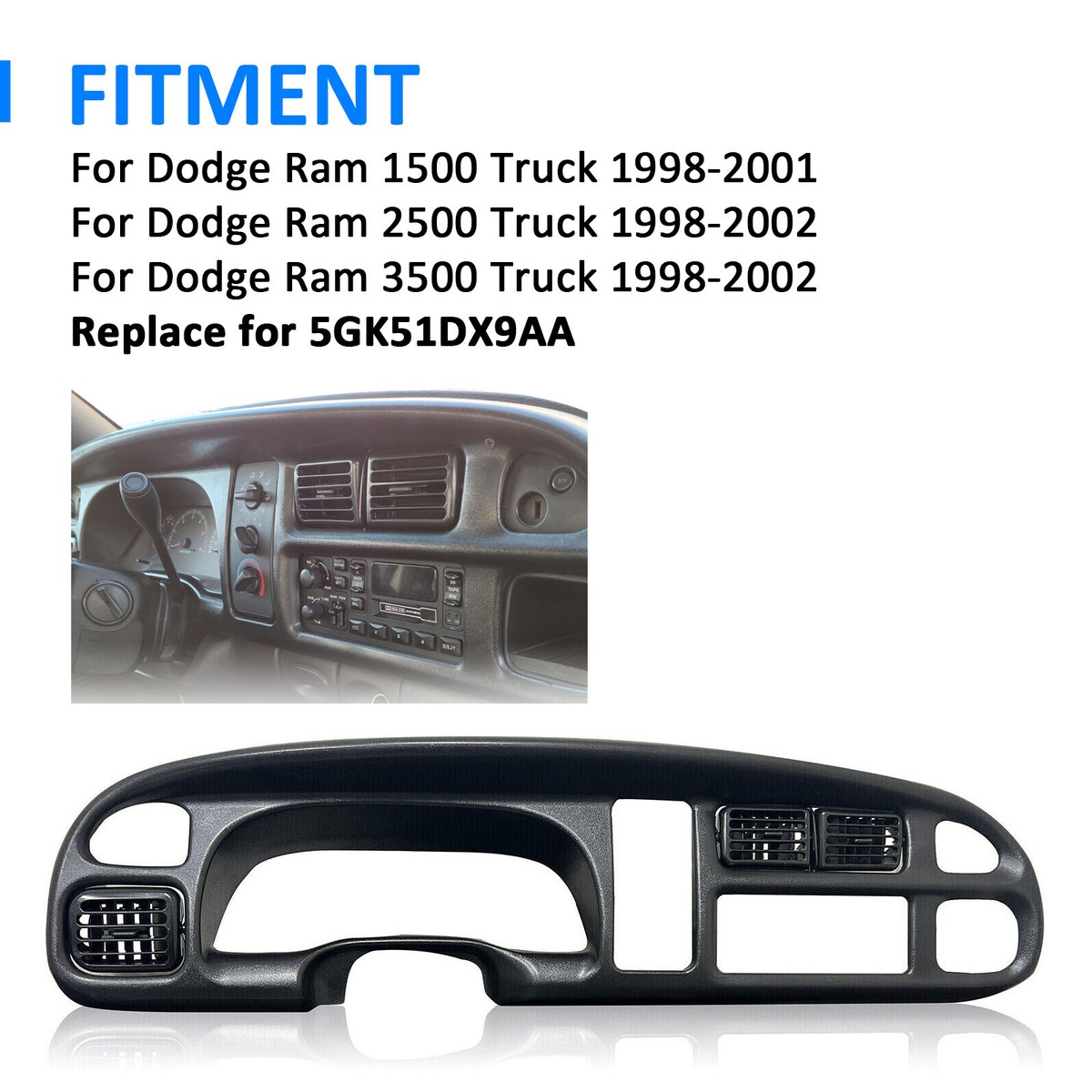 2001 Dodge Truck Dash Replacement