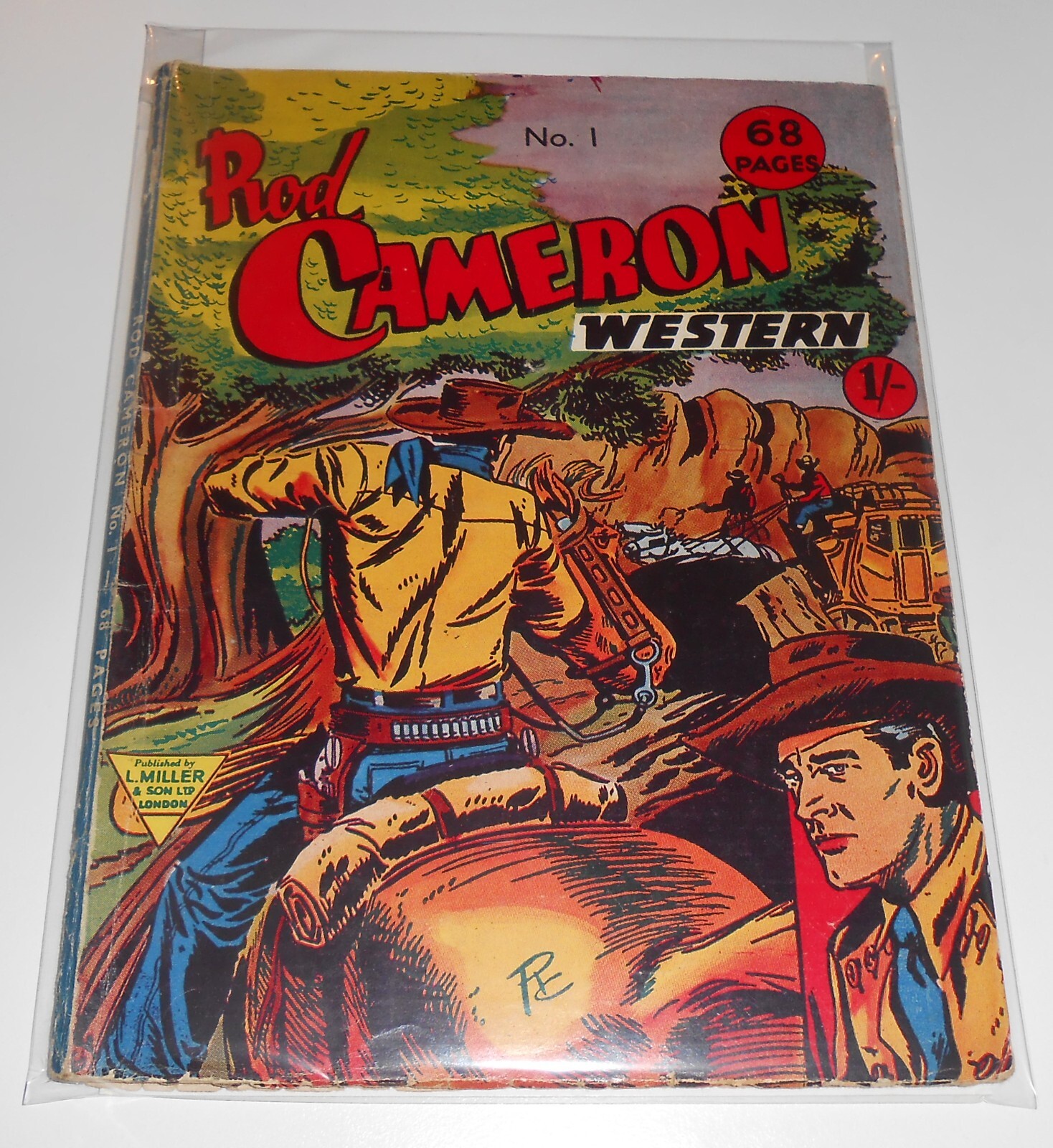 ROD CAMERON WESTERN no.1 L Miller UK 1961 very rare 68pg 1st issue