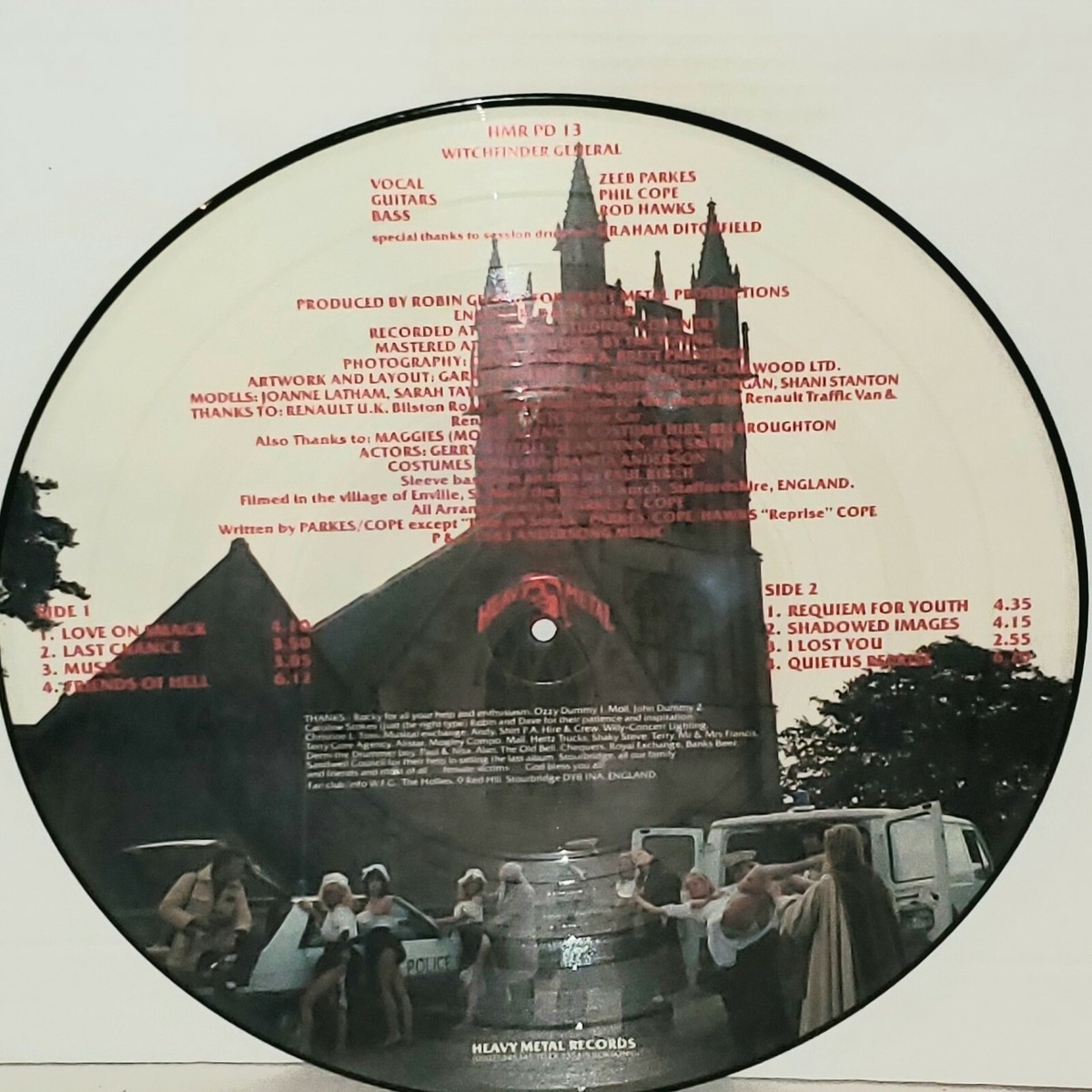 WITCHFINDER GENERAL Friends of Hell Orig 1983 UK Picture Disc VG+