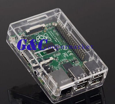 5X Transparent Clear Case Boxes Raspberry Pi 2 B Case Cover Enclosure Box ABS V2