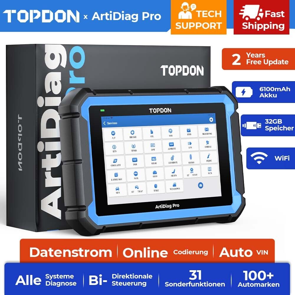 Topdon Artidiag PRO dispositivo profesional de diagnóstico de automóvil escáner OBD2 codificación...