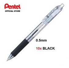 Pentel VICUNA V FEEL Oil-based Ballpoint Pen 0.5mm - 10x BLACK