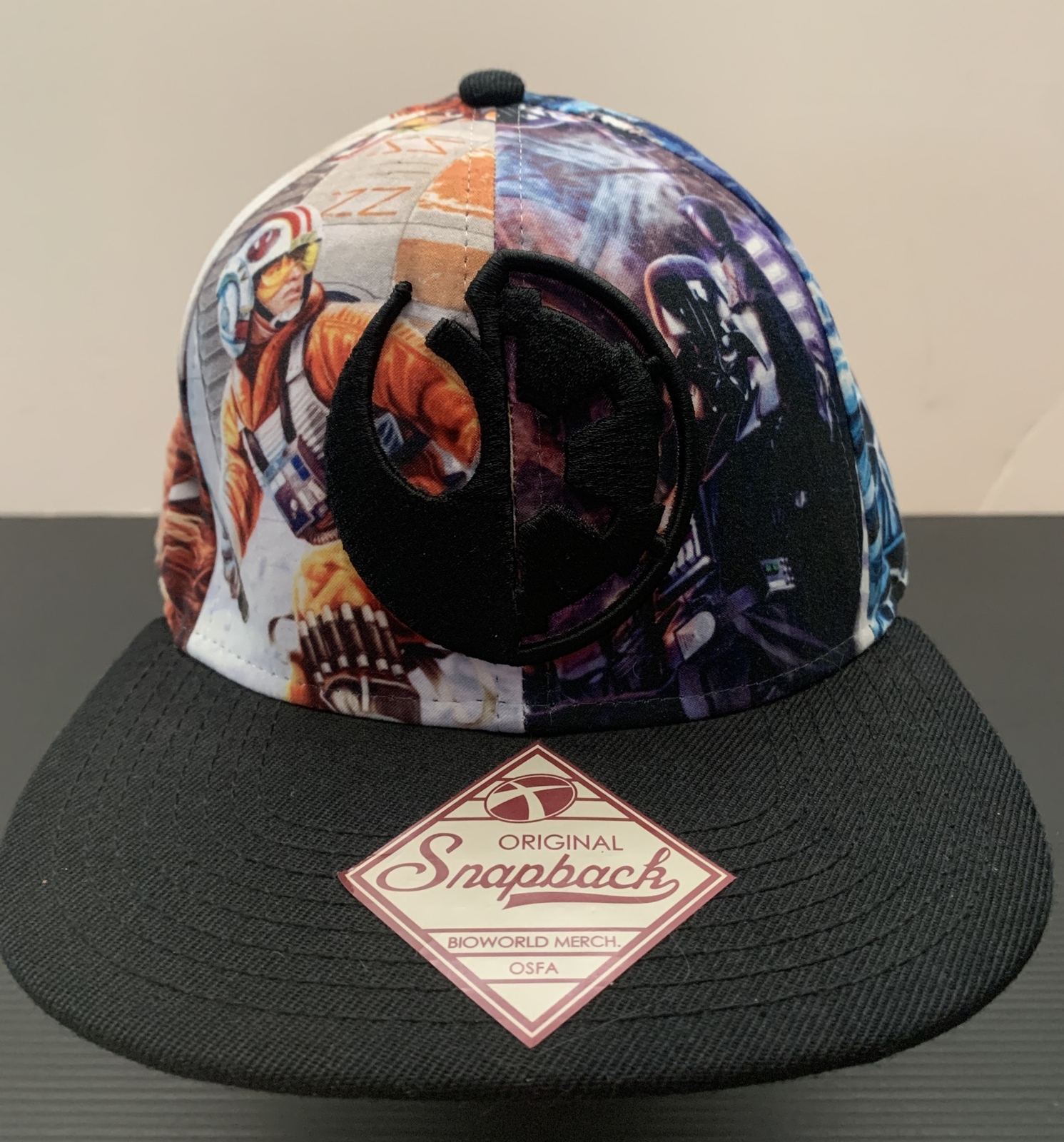 Snapback Star Wars Cap Split Logo - Imperial/Rebel Fitted Dome, Flat Bill -New-