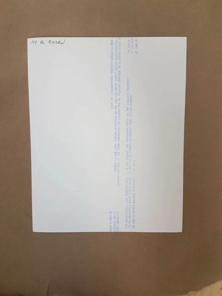 Al Rosen Autograph Photo 8x10 Signed SPORTS Baseball - Image 3 of 4