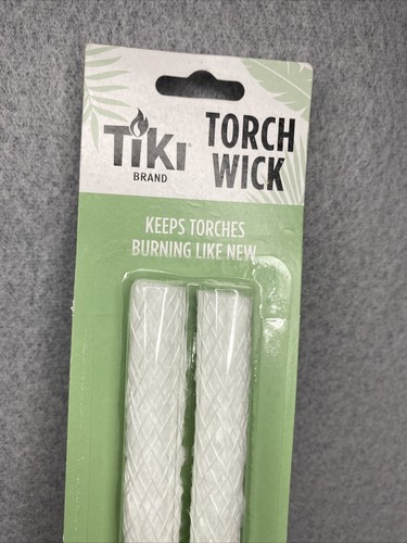 TIKI Brand 9” Inch Replacement Fiberglass Torch Torches Wicks Wick 2pk - Picture 3 of 3