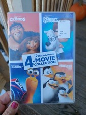 4 movie collection The Croods, Mr Peabody & Sherman, Turbo, Penguins (4-DVD Set)