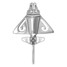 24k GP Quimbaya Ancient Flyer | Golden Jet-3 .950 Silver Pin| Across The Puddle