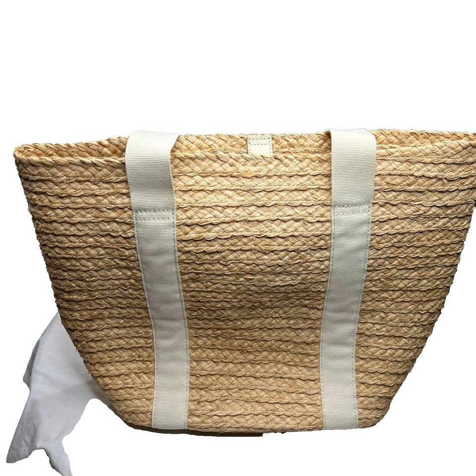 Bolso de Mano J.Crew $118 Estructurado de Paja de Rafia BQ267 Foto 2 de 4