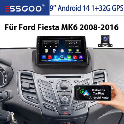 Für Ford Fiesta 2009-2017 Autoradio Android 15 Carplay 32GB GPS Navi RDS WIFI FM