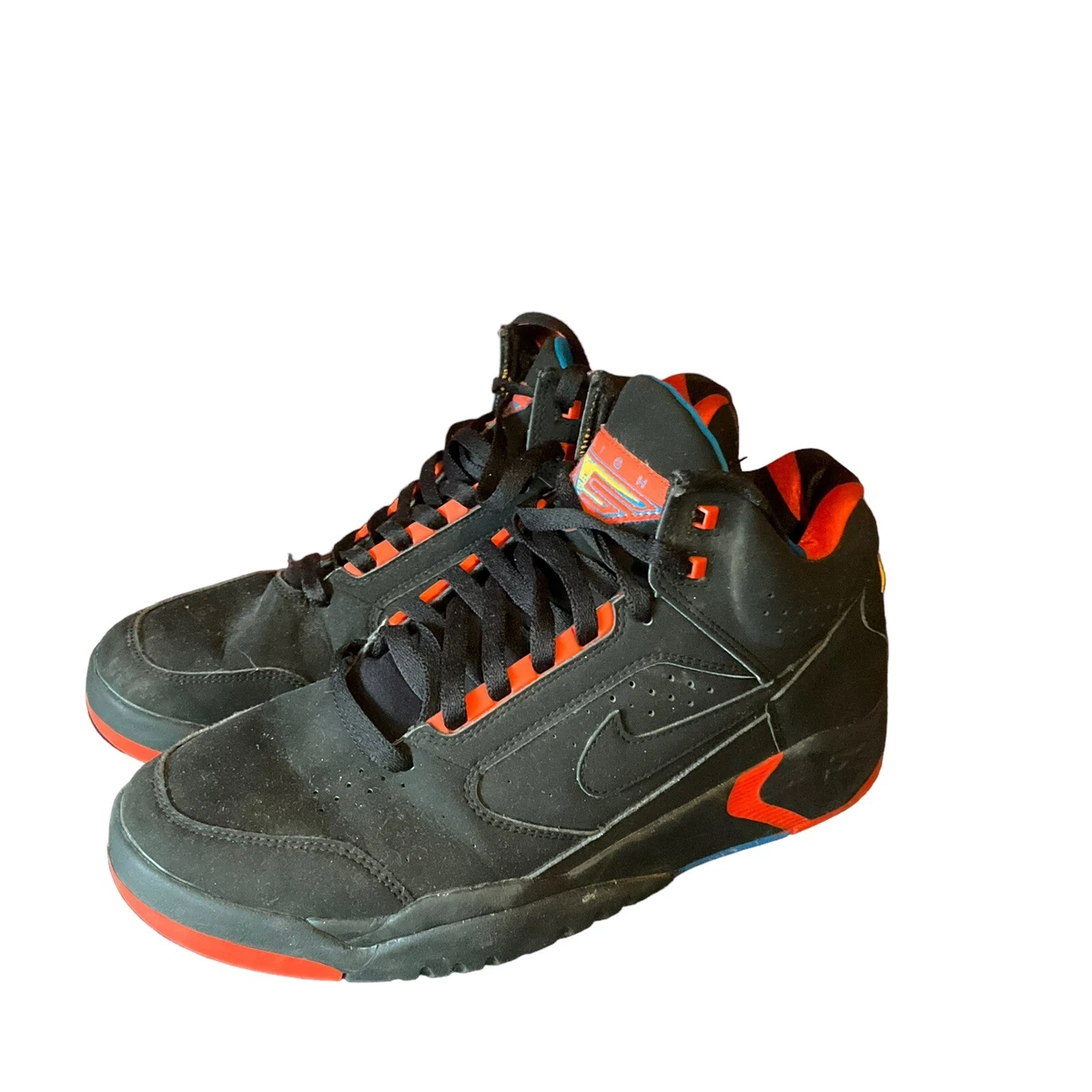Nike trainers black and orange sale