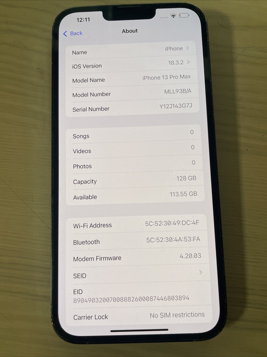 iPhone 13 Pro Max - Sierra Blue * Please Read Description * W23