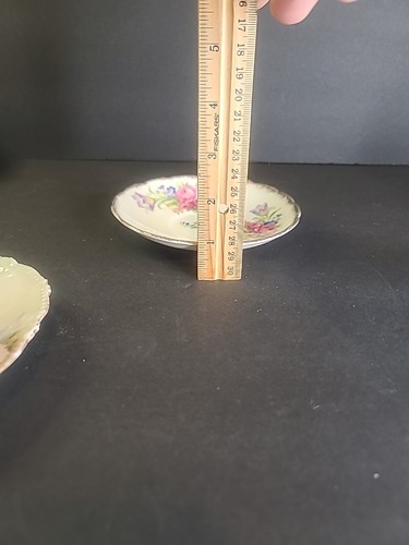 Foley China Foley Tulip saucer pink yellow purple flowers gold trim England Read - Picture 8 of 8