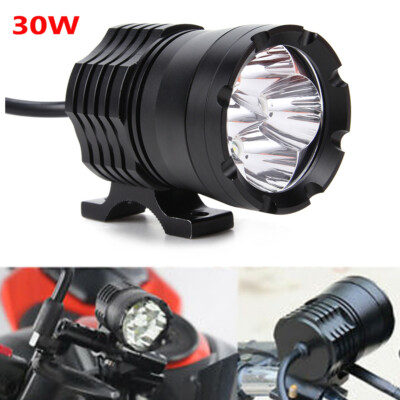 30W Motorcycle 4 LED Driving Headlight Spot Fog Light Lamp w/Bracket Universal