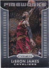LEBRON JAMES Cleveland Cavs PRIZM FIREWORKS Insert Basketball Card #23 NO RES!