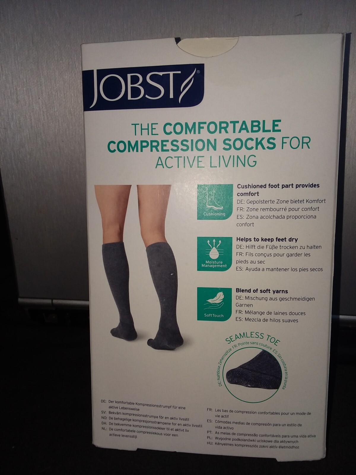 JOBST Active Wear compression stockings. cool white large 15-20 mmhg