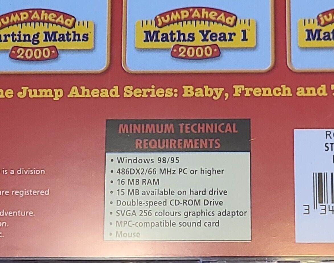 Jump Ahead Starting School 2000 PC CDROM Kids Educational Ages 45