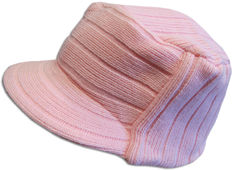 Unisex Military Cadet Jeep Cap – Knit Flat Visor Beanie, Winter Hat, One Size, 100% Acrylic