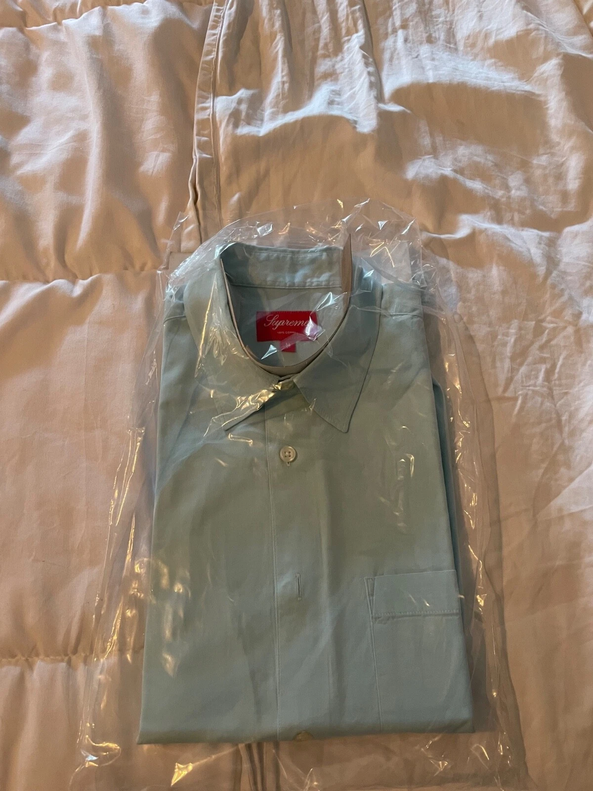 Chemise Supreme Lightweight SS Oxford bleue   Homme Medium