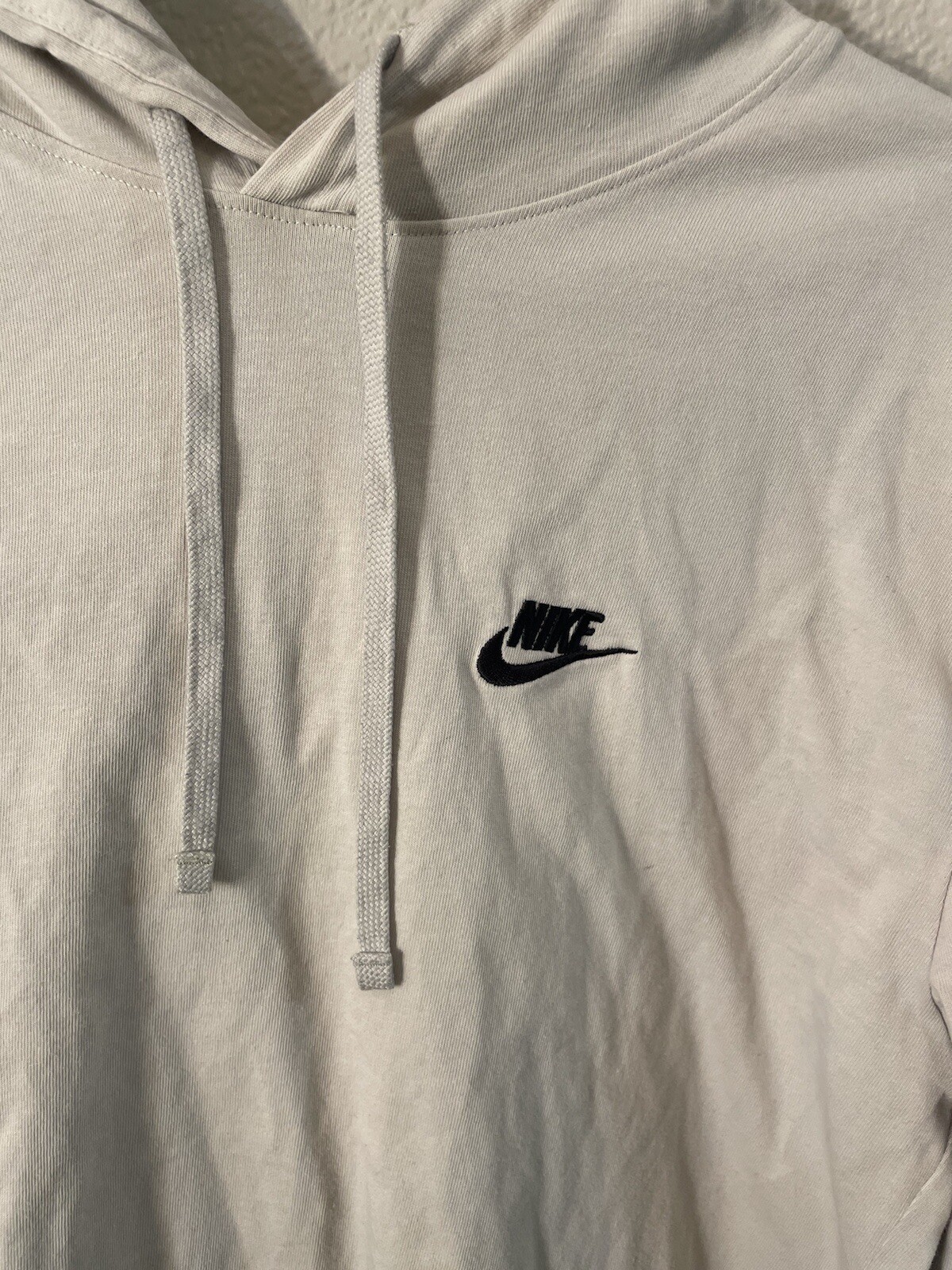 Nike Hoodie Sweatshirt Mens Large Beige 