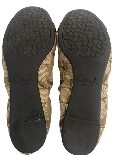 Coach Delphine CC Signature Jacquard Leather Ballet Flats Womens Size 5.5 B - Picture 3 of 5