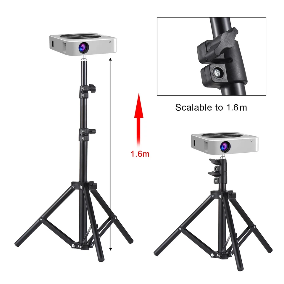 Adjustable Tripod Stand for LCD Projector - Aluminum Folding Holder 22-63 Inch - Image 4 of 4