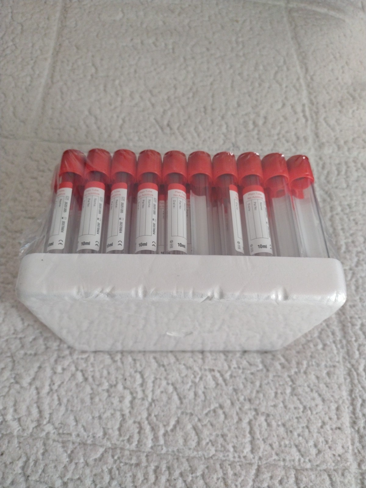 100 Ct VACUUM BLOOD COLLECTION PLAIN TUBE 16X100MM,10ML ,EXP 06/04/2027 ...