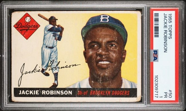 1955 Topps #50 JACKIE ROBINSON - PSA 1 - HOF BROOKLYN DODGERS