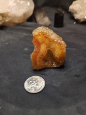 Carnelian Agate w/ Banding and Crystals Specimen Natural Form 4oz 